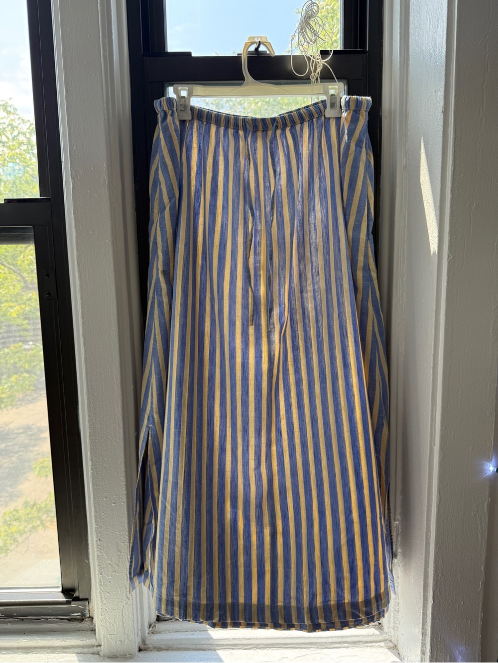Universal Thread -Blue and Yellow Striped Midi Skirt - XXL